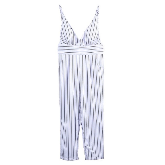 New White and Black Striped Romper ❤️ - Picture 7 of 7
